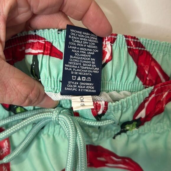 George Men’s Swim Trunks – Chili Pepper Print, Size Large, 5.5” Inseam - Picture 6 of 8